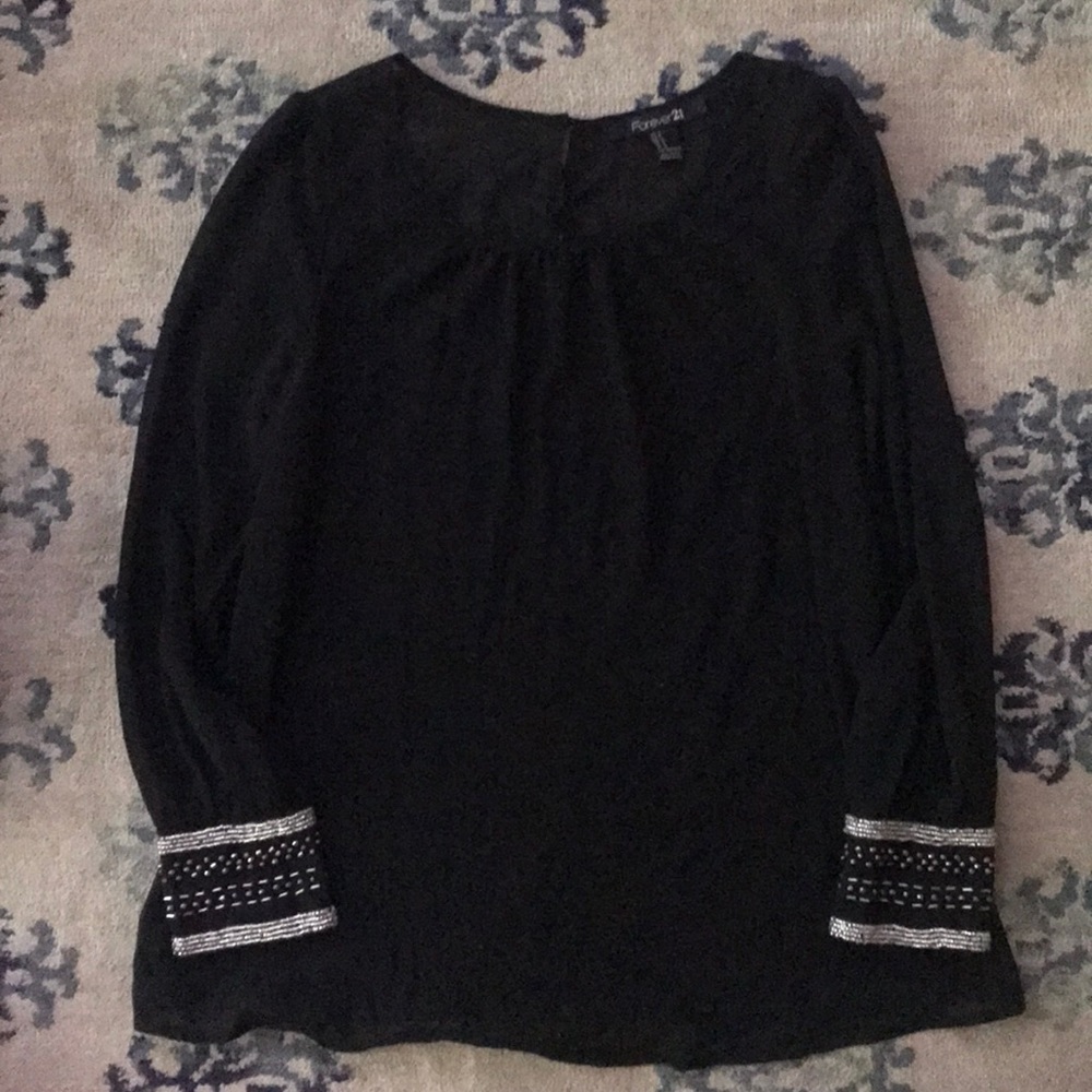 Sheer tunic top
